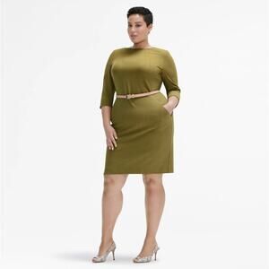 MM LAFLEUR The Etsuko Dress True Olive Green Sz 2X {J50}